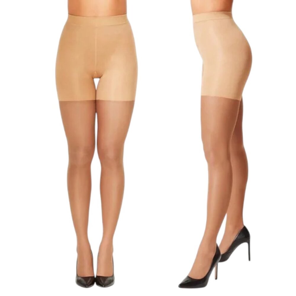 Spanx mid thigh shaping sheers nude tights sz D NWOT